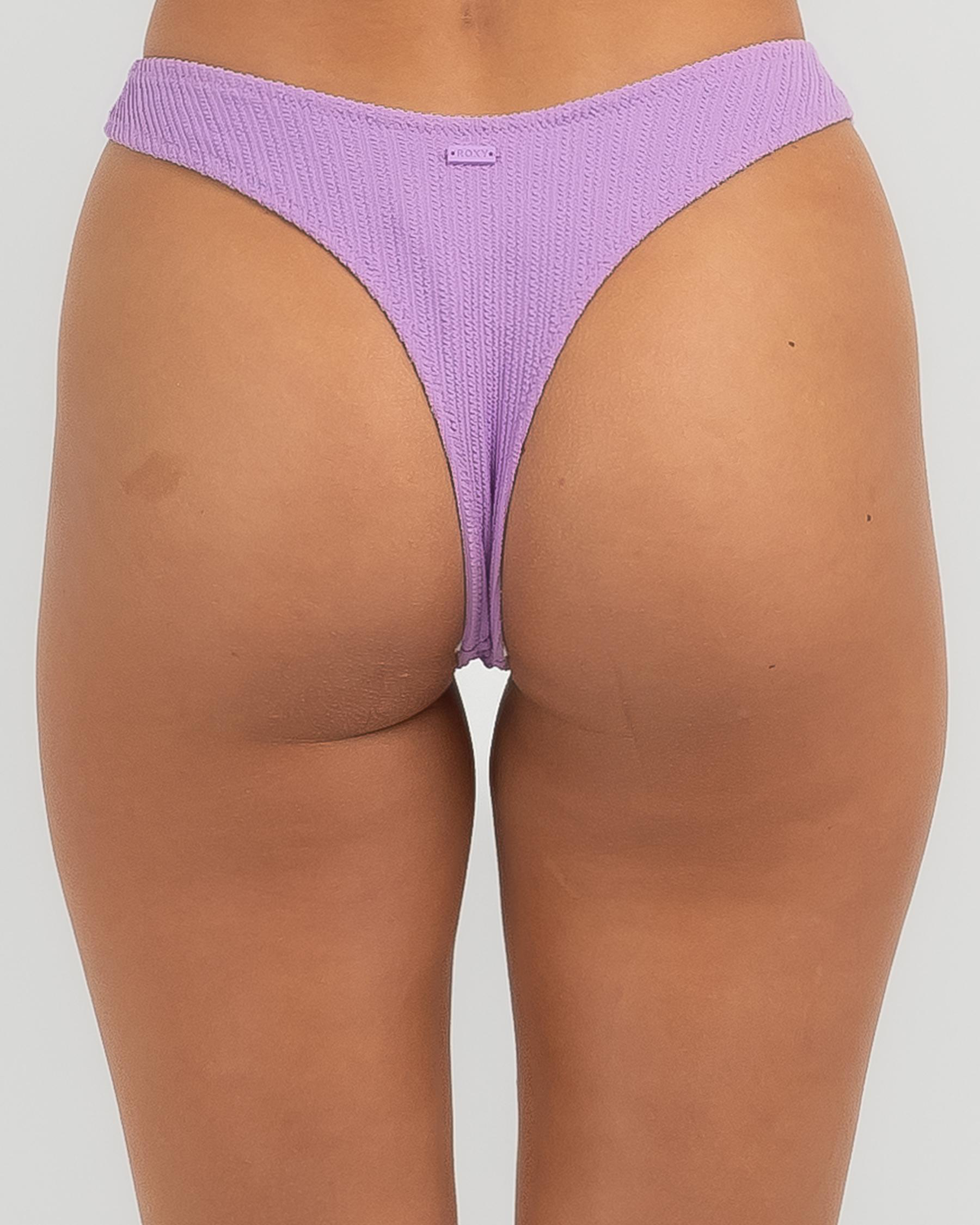 Shop Roxy Aruba Cheeky Bikini Bottom In Crocus Petal Fast Shipping