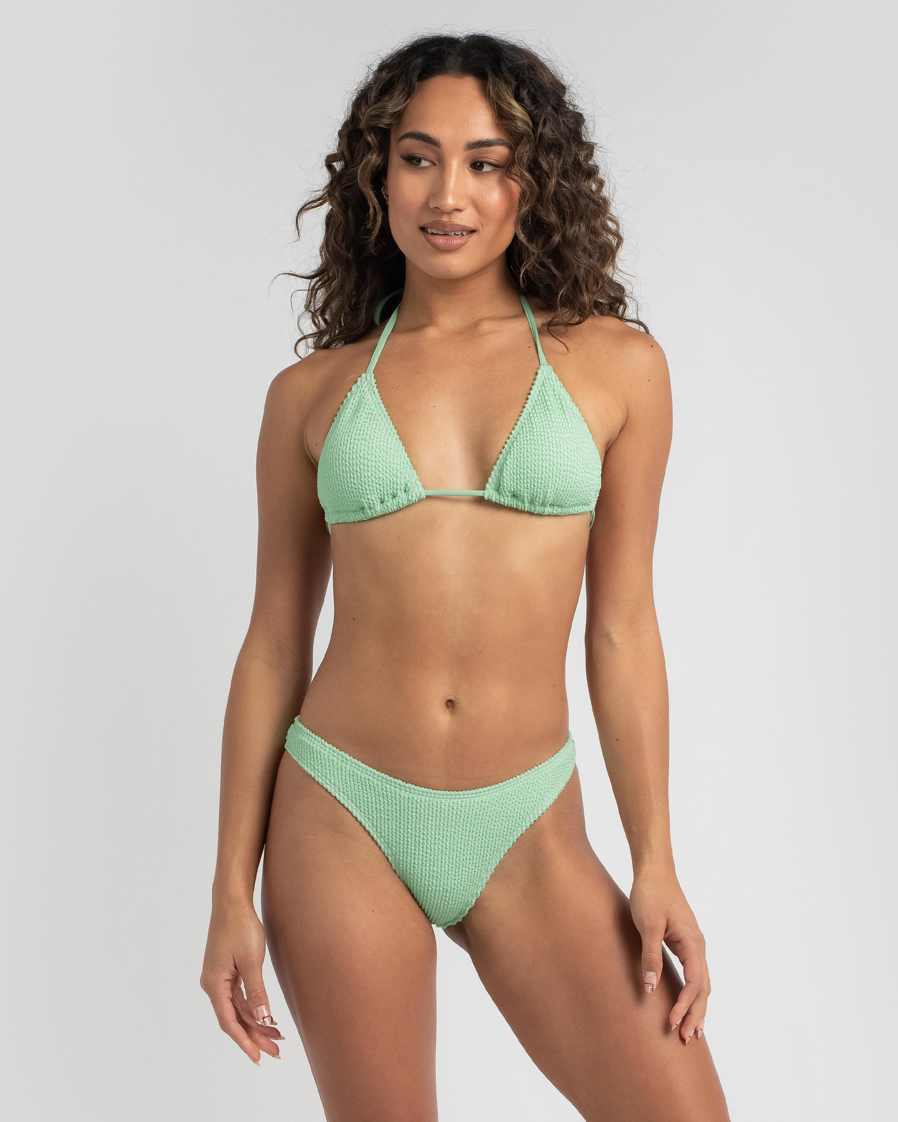 Shop Topanga Maya Triangle Bikini Top In Pastel Mint Fast Shipping