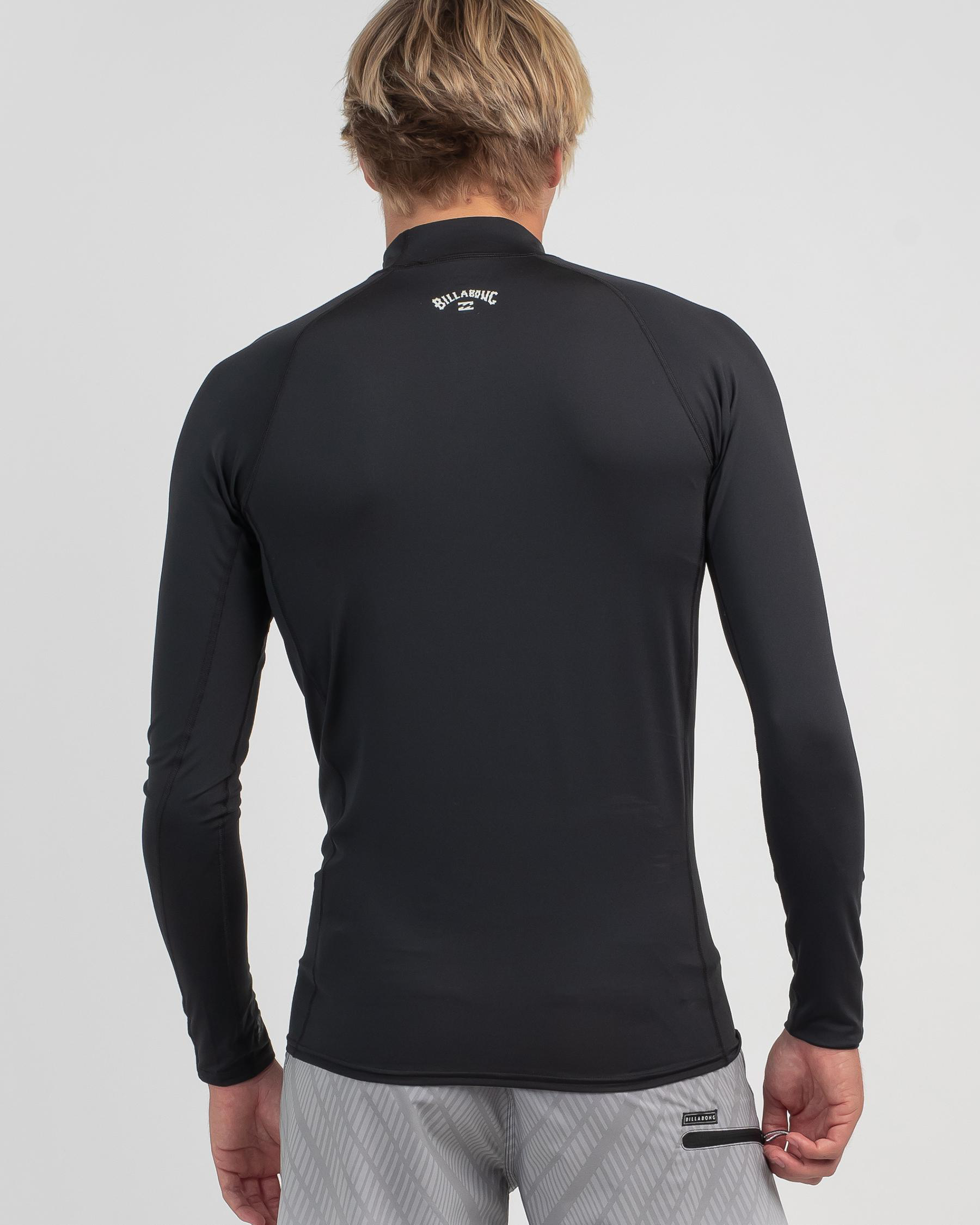 Shop Billabong All Day Wave Long Sleeve Wet Shirt In Black Fast