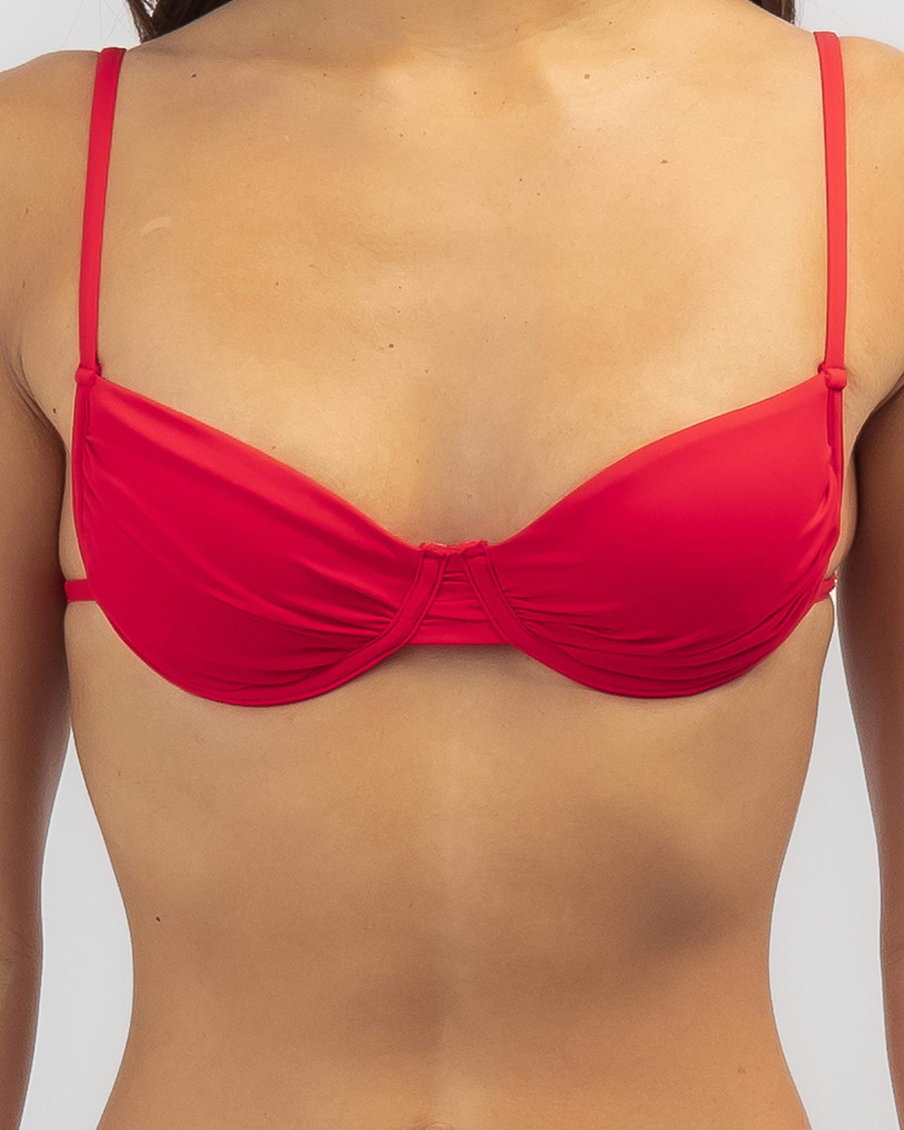 Topanga Storm Underwire Bikini Top In Chilli Red Free Shipping