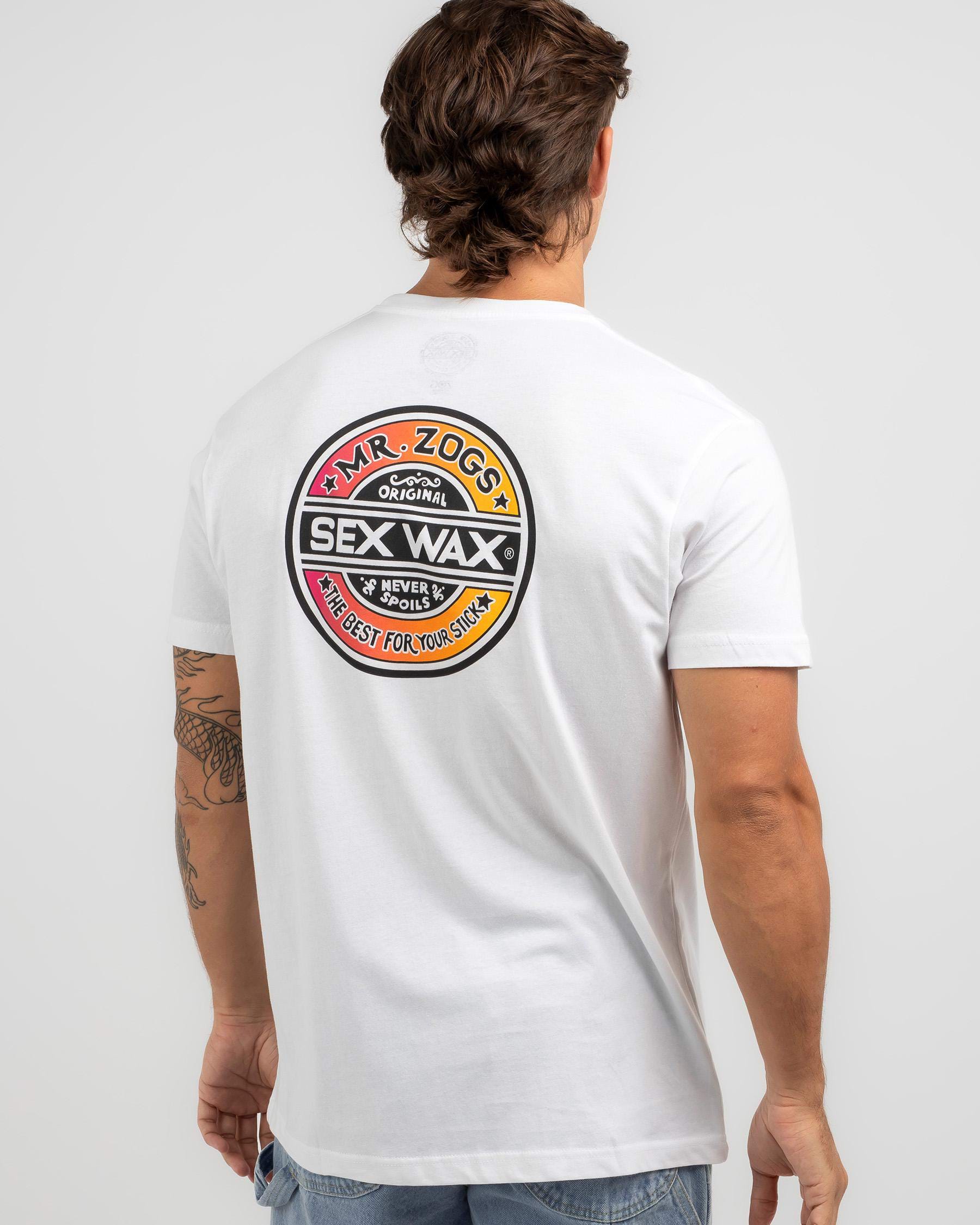 Shop Sex Wax Fade Pink Orange Blend T Shirt In White Fast Shipping