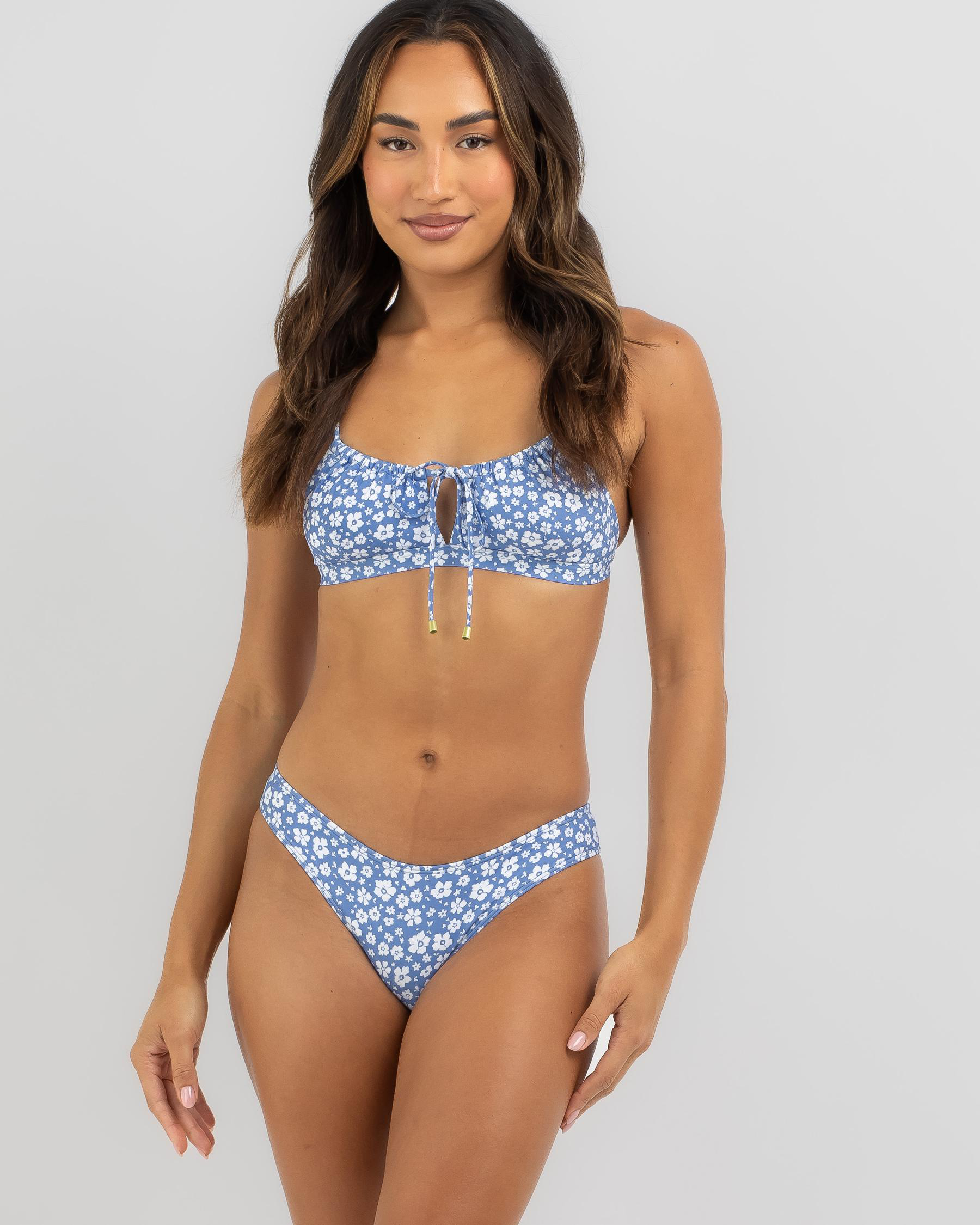 Shop Billabong Holiday Bondi Bikini Bottom In Blue Fast Shipping