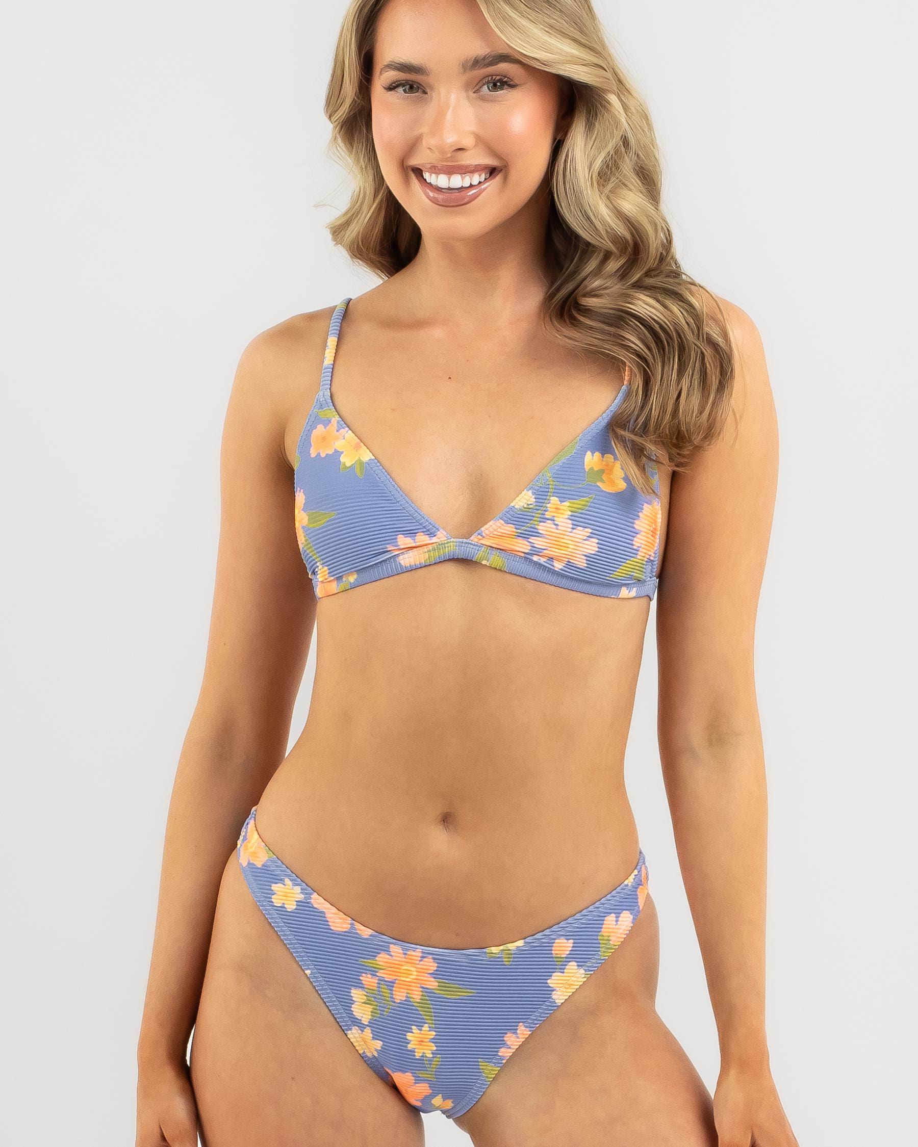 Shop Billabong Lazy Days Tanlines Ceci Tri Bikini Top In Outta The Blue