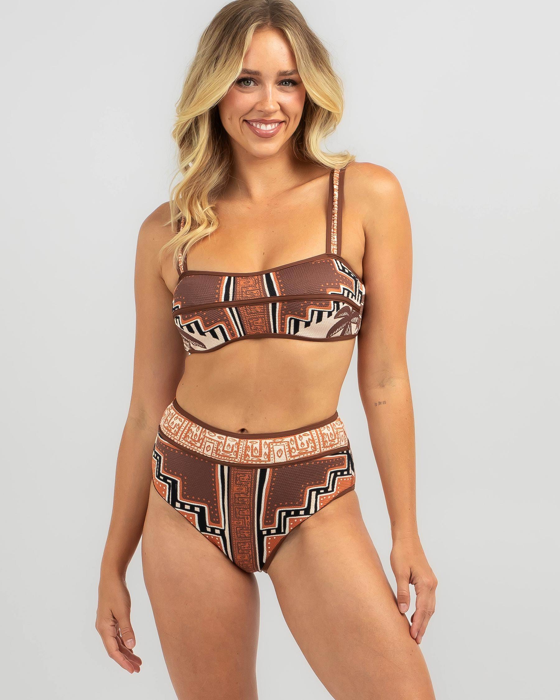 Rip Curl Pacific Dreams D DD Crop Bikini Top In Cinnamon Fast