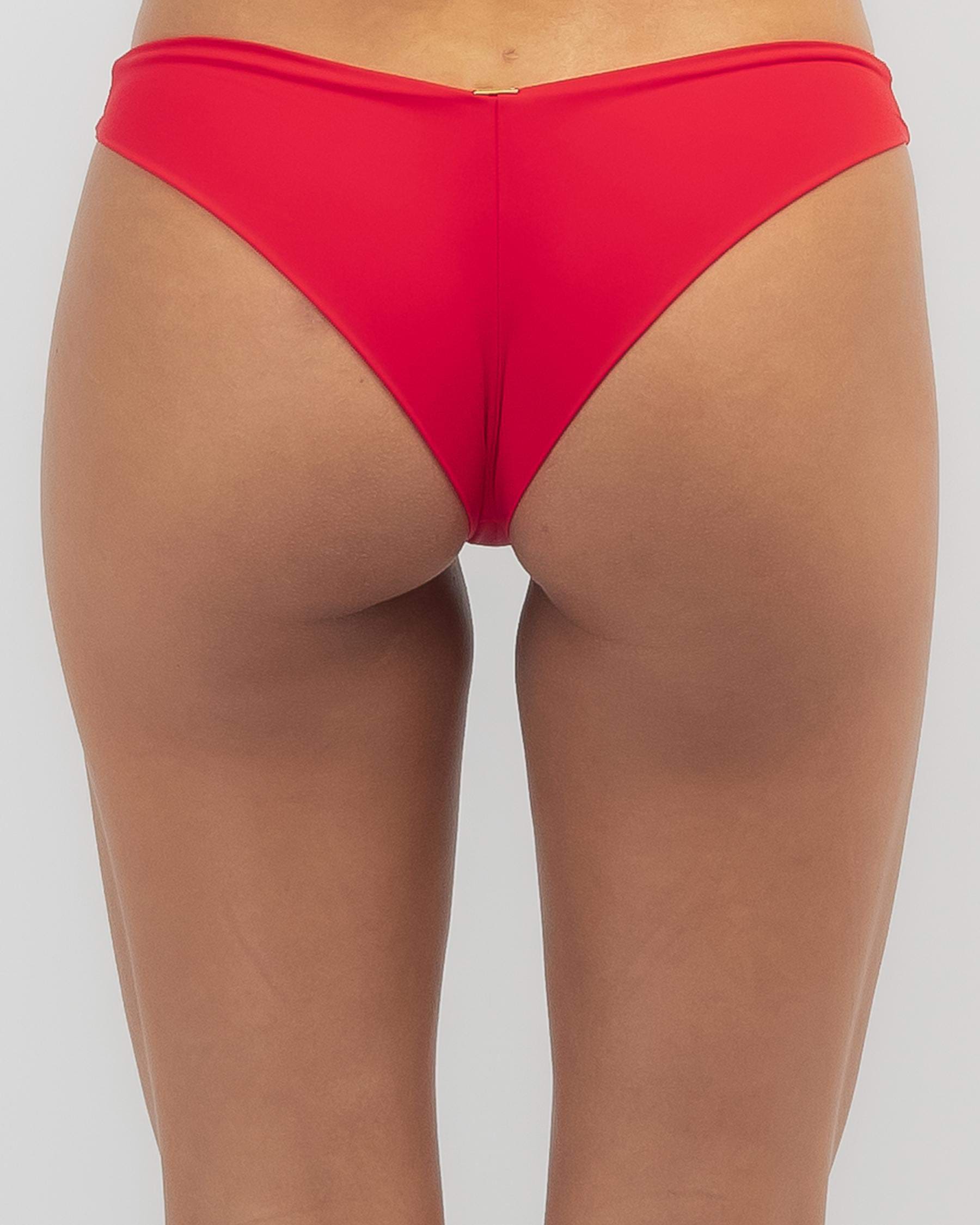 Topanga Storm Cheeky Bikini Bottom In Chilli Red Free Shipping