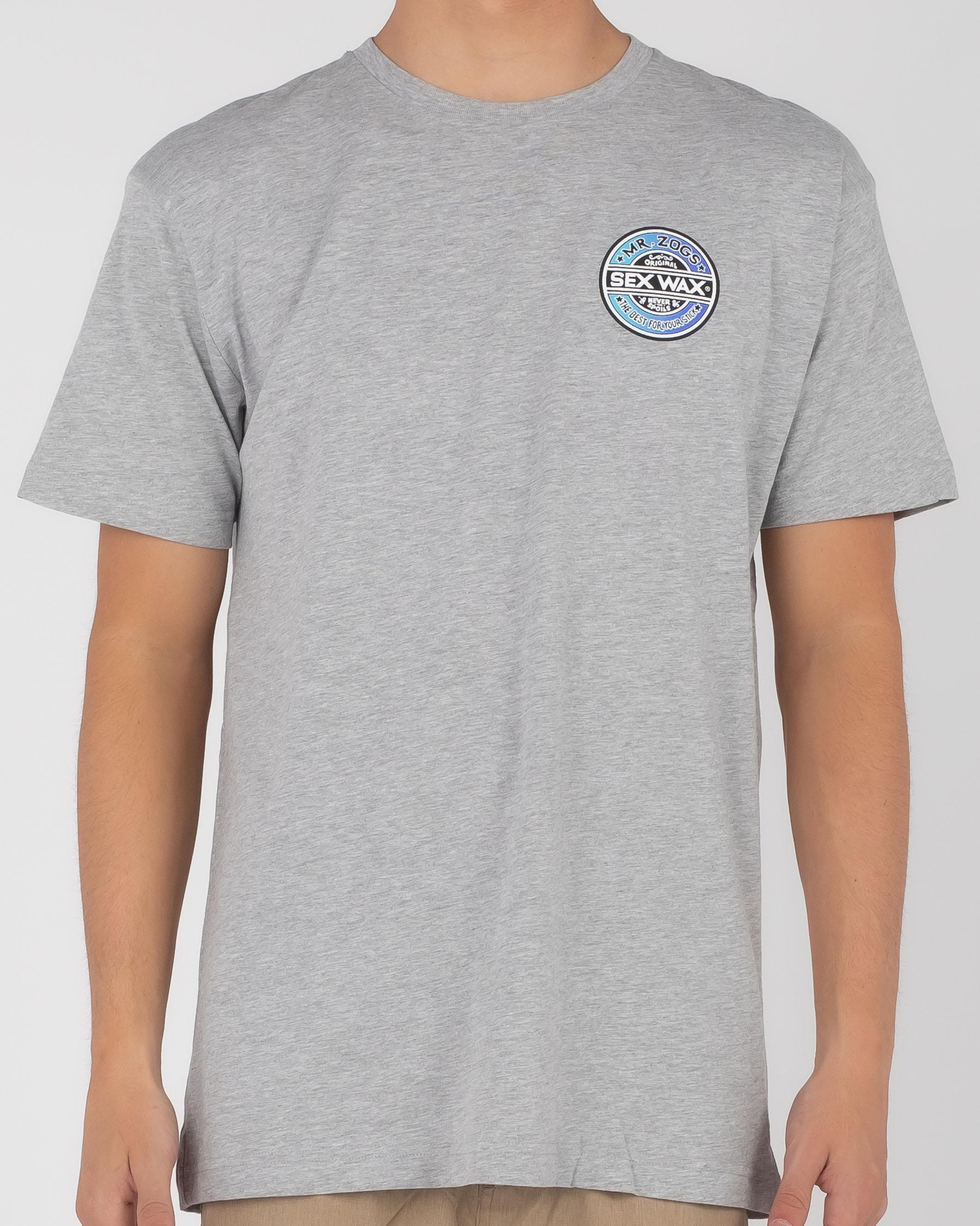 Shop Sex Wax Fade Blue Blend T Shirt In Heather Grey Fast Shipping