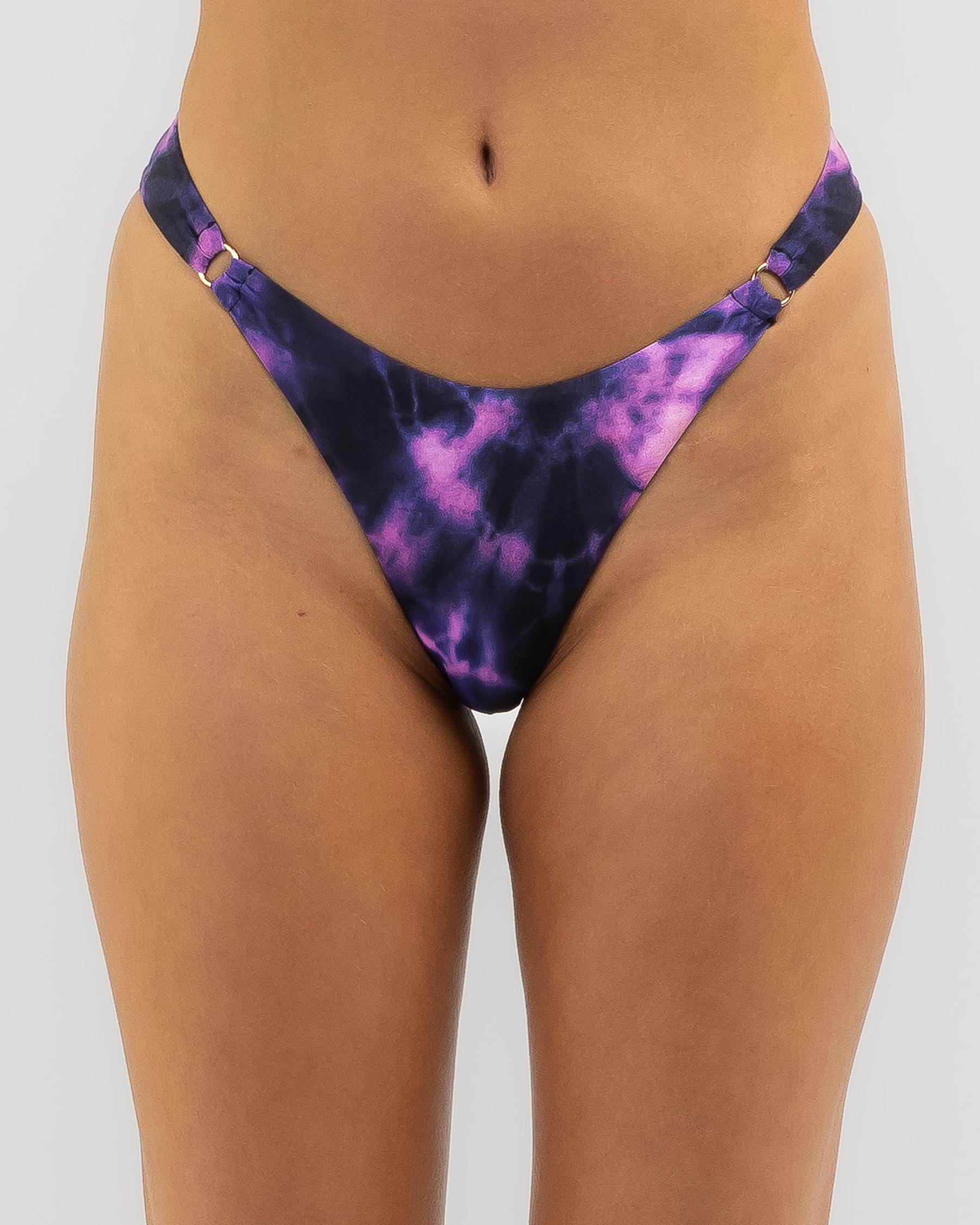 Shop Kaiami Neptune High Cut Bikini Bottom In Blue Lilac Fast