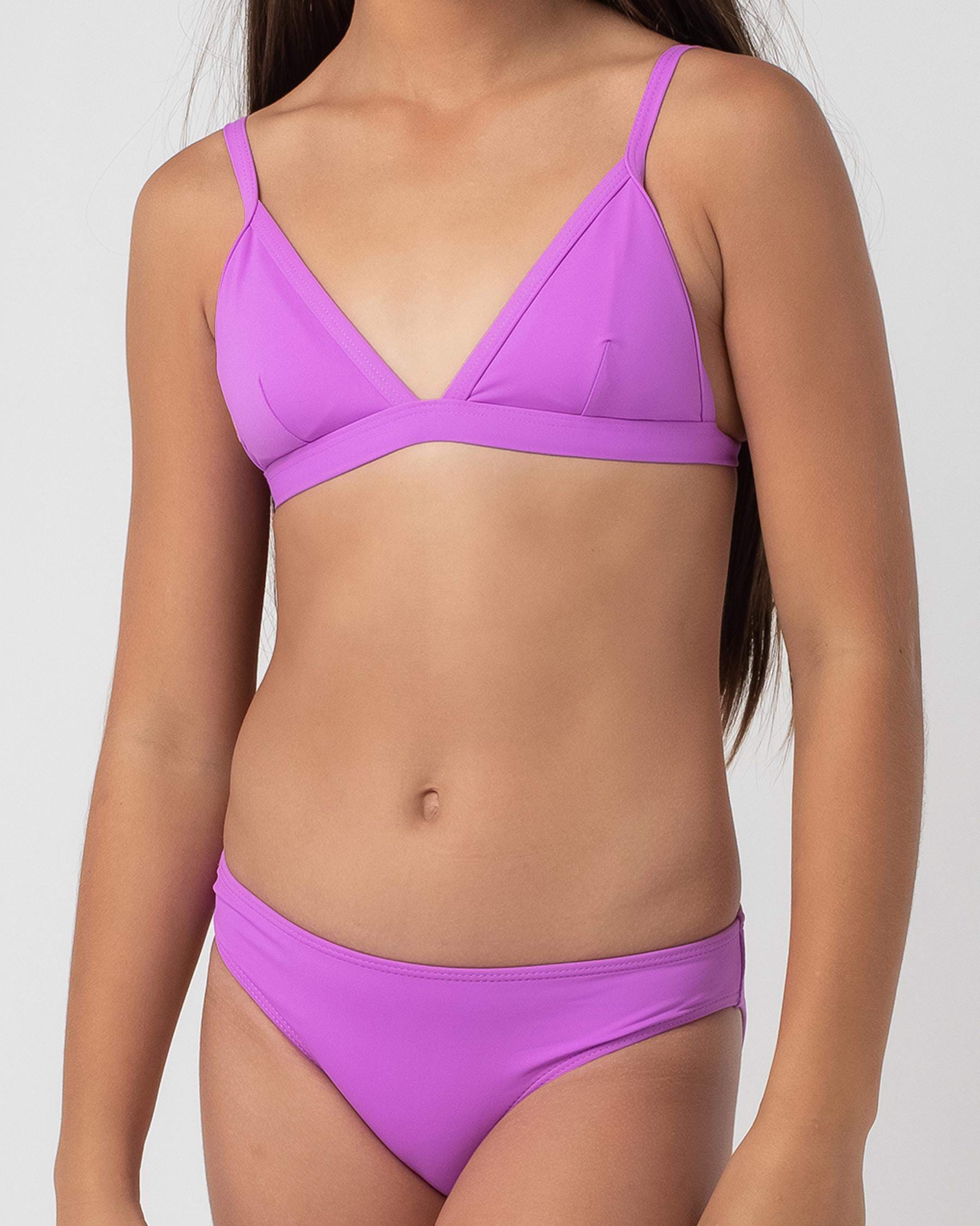 Shop Topanga Girls Elle Bikini Set In Ultraviolet Fast Shipping