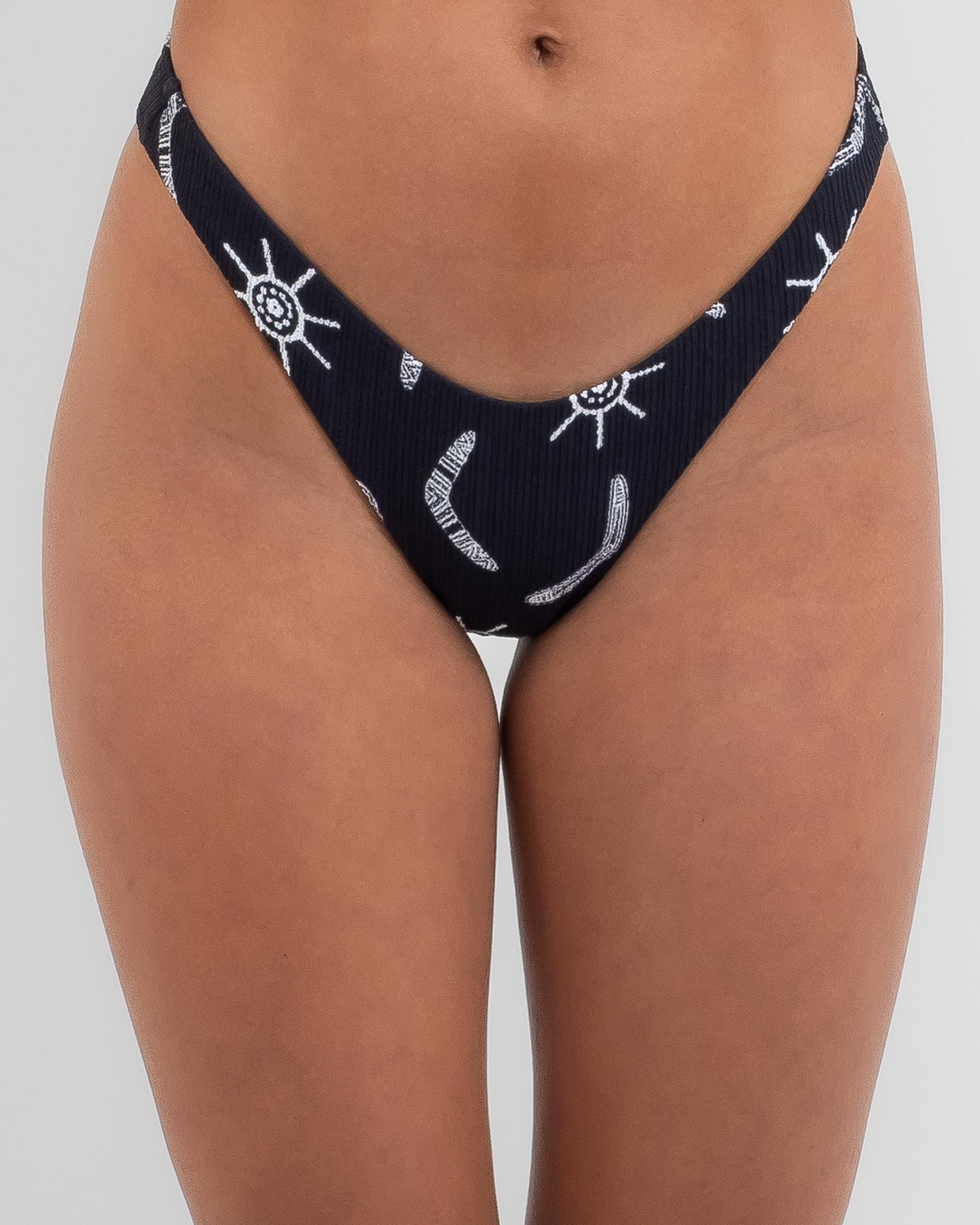 Shop Billabong Otis Boomerang Hike Bikini Bottom In Black Fast