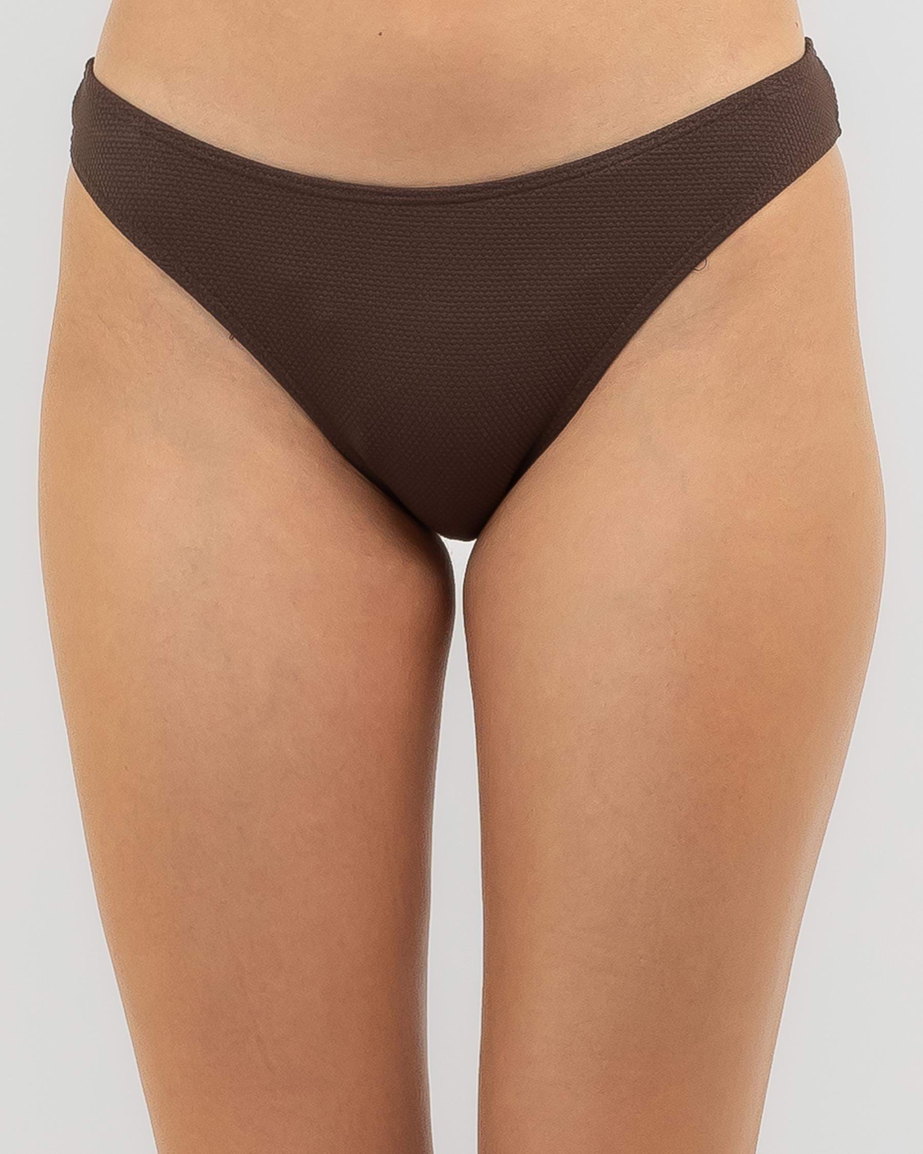 Shop Topanga Willow High Cut Bikini Bottom In Dark Choc Fast Shipping