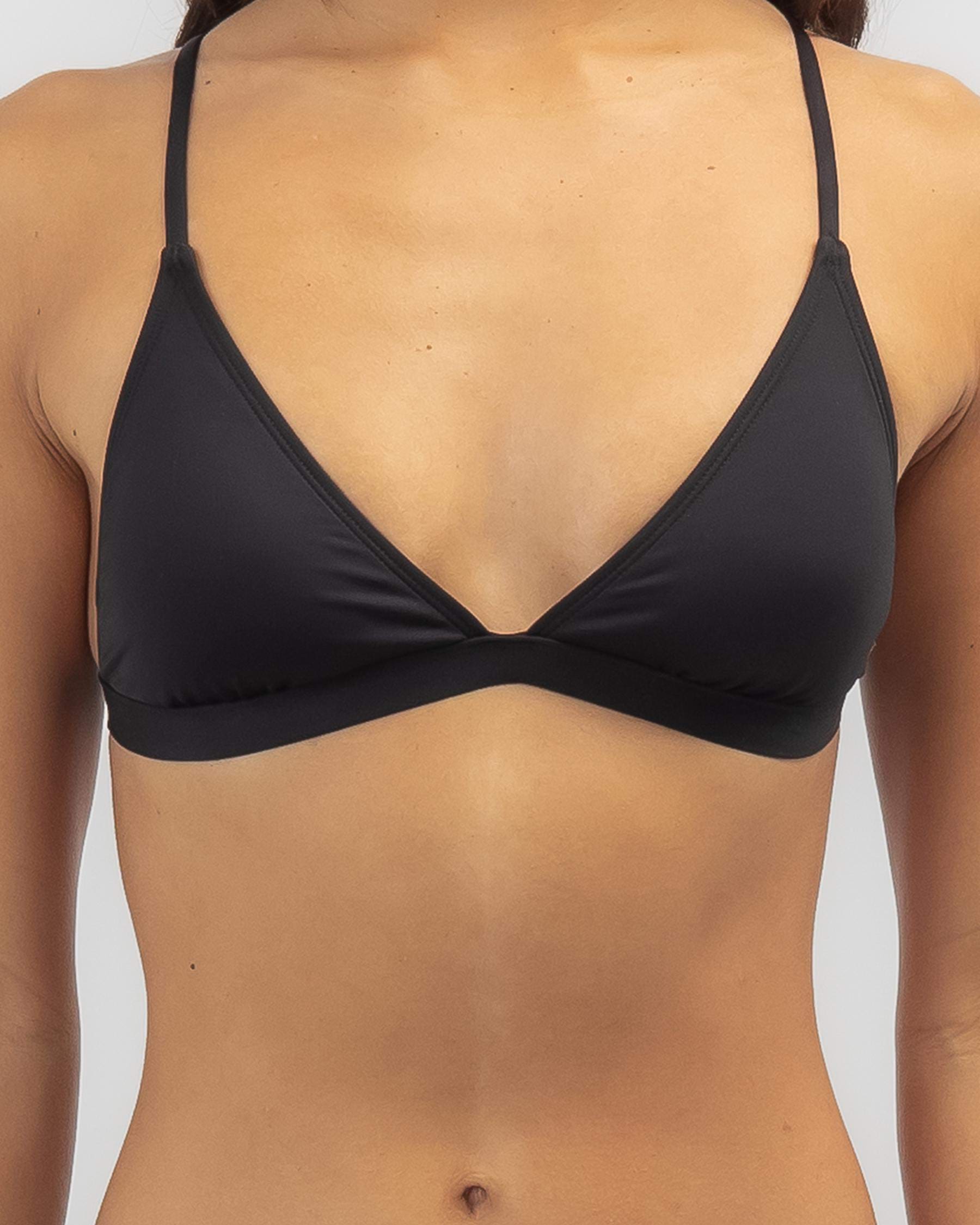 Shop Rip Curl Classic Surf Cross Back Tri Bikini Top In Black Fast