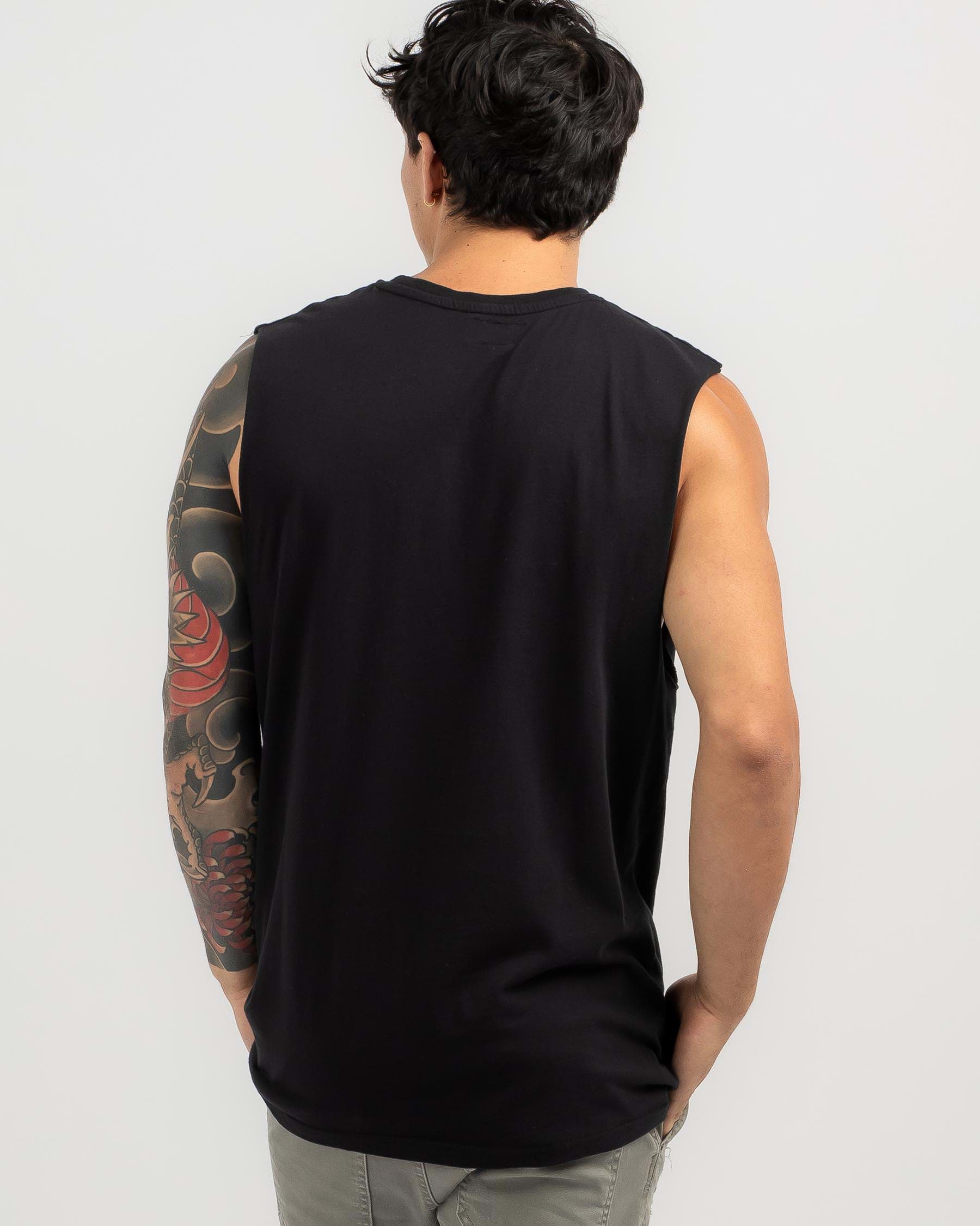 Lucid Essential Muscle Tank In Black Free Shipping Easy Returns