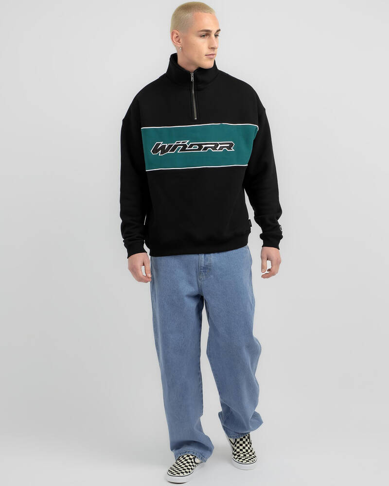 Wndrr Solitude 1/4 Zip Panel Sweatshirt for Mens
