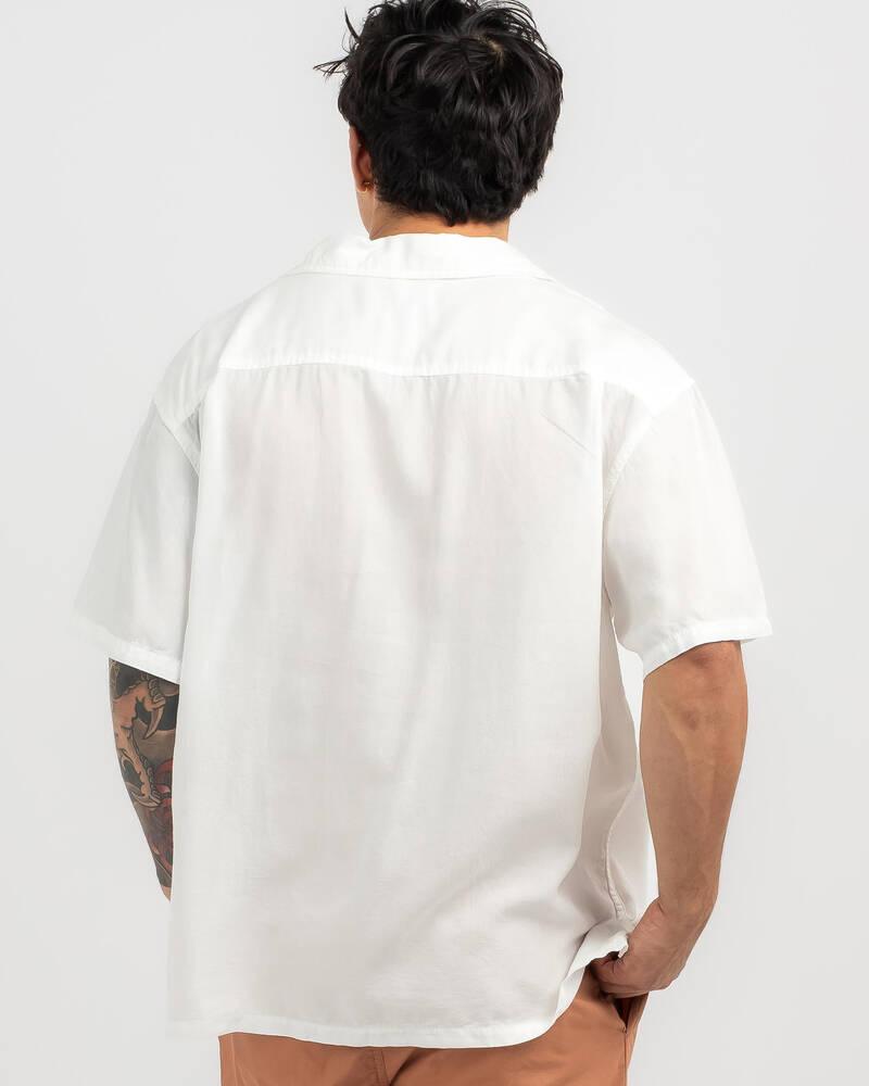 Stussy Pigment Dyed Tencel Short Sleeve Shirt for Mens