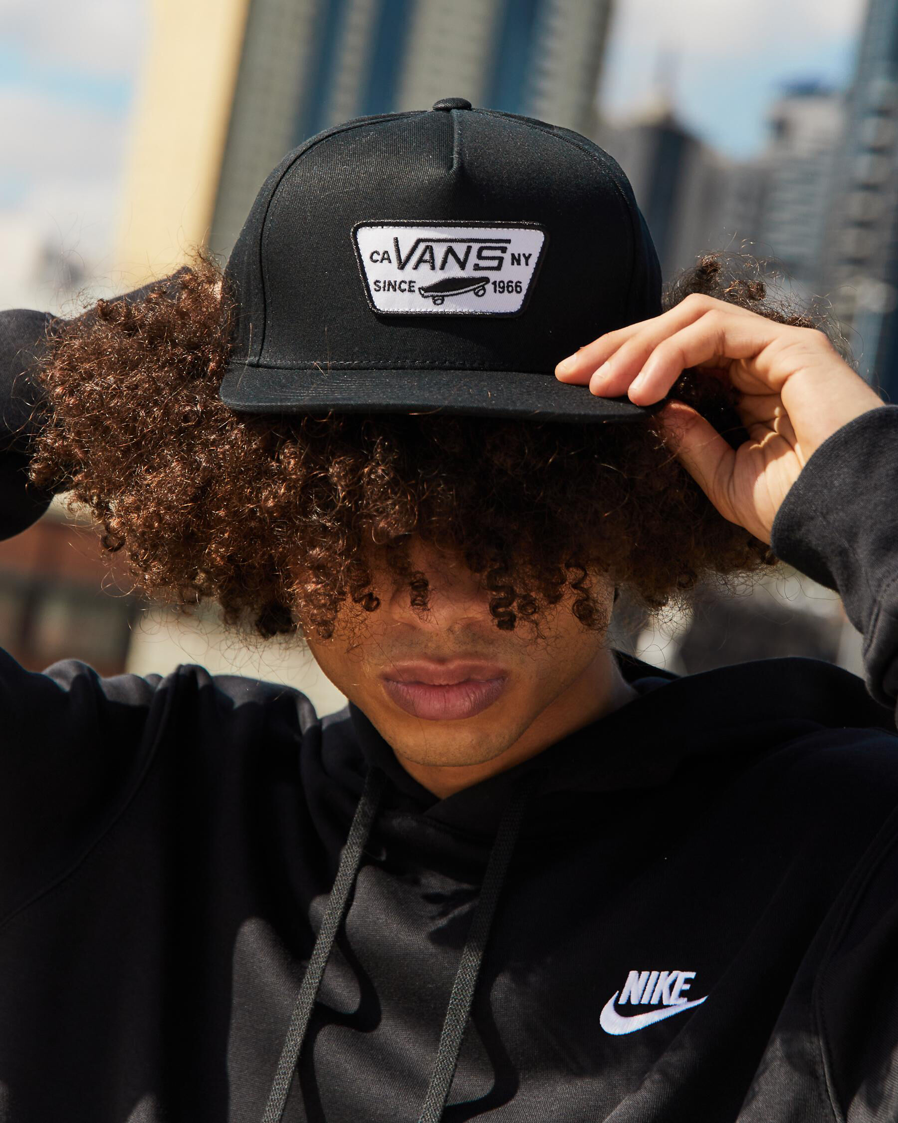 Vans Full Patch Snapback Cap In True Black FREE Shipping Easy