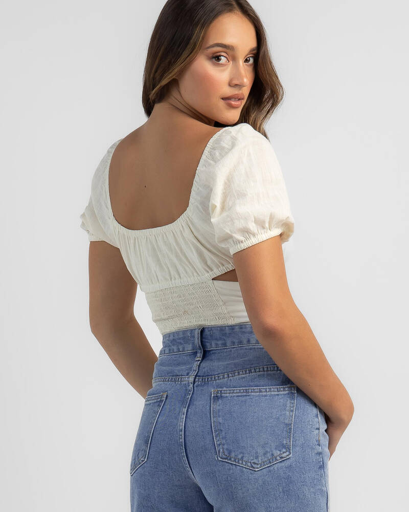 Shop Ava And Ever Jenny Corset Top In Alabaster - Fast Shipping & Easy ...