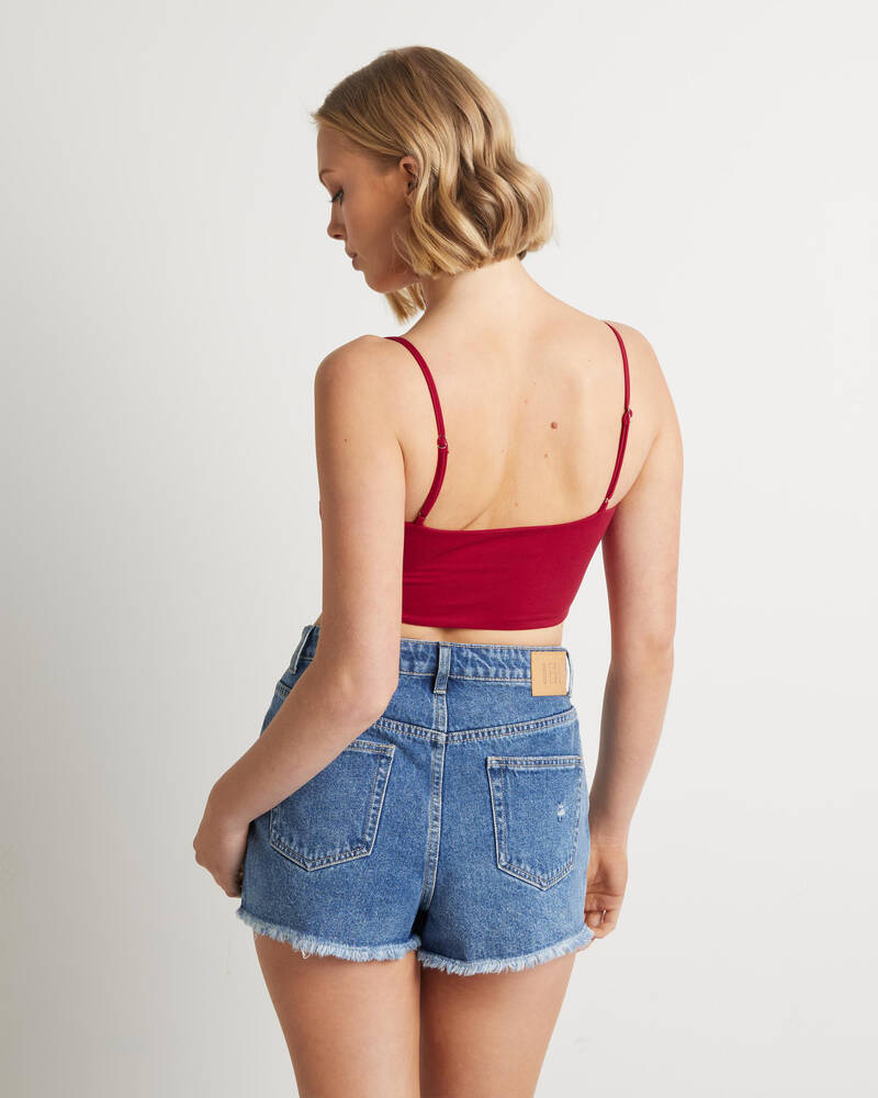 Mooloola Berrie Basic Crop Top for Womens