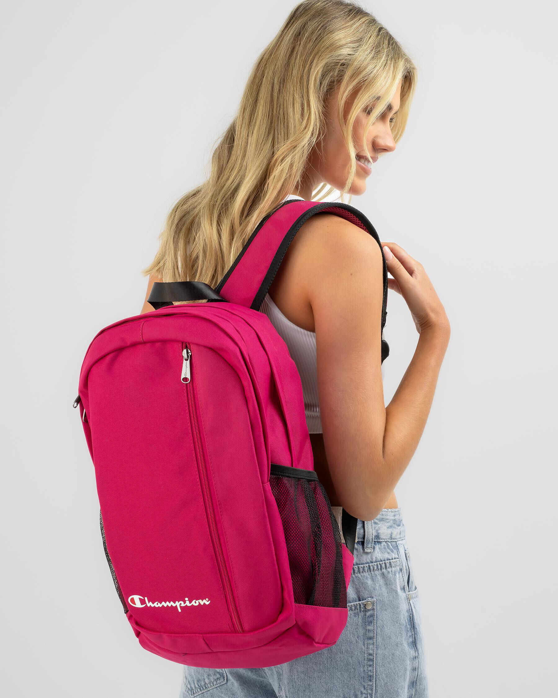 Pink champion online backpack