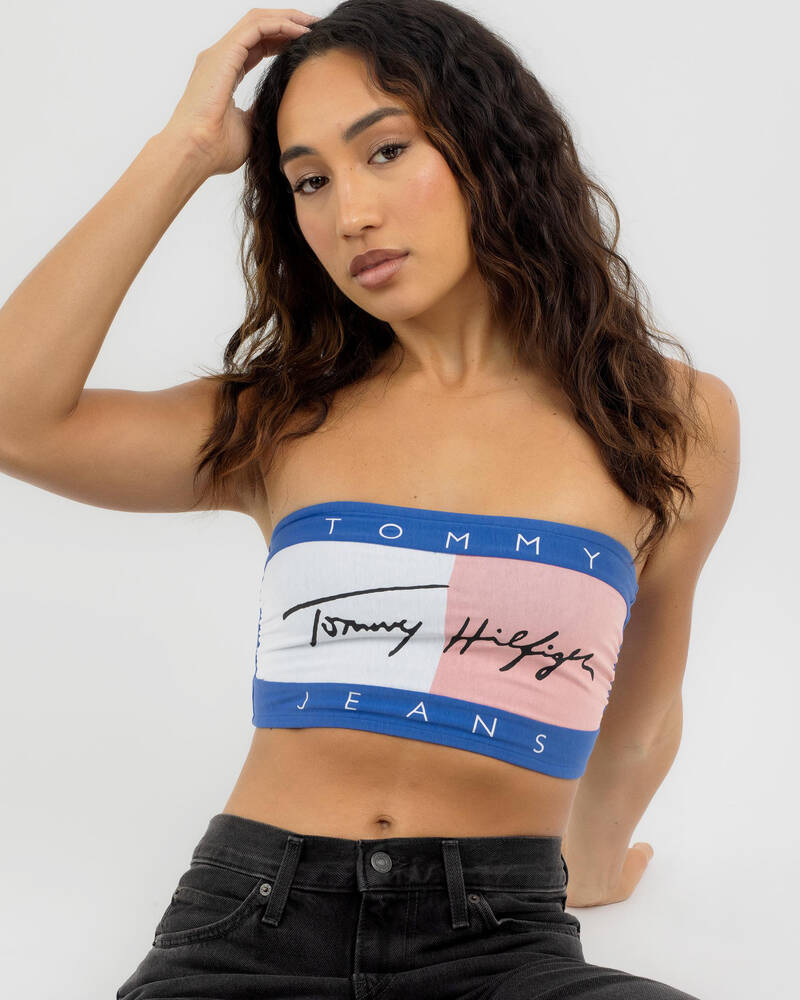 Tommy Hilfiger Heritage Flag Bandeau Top for Womens