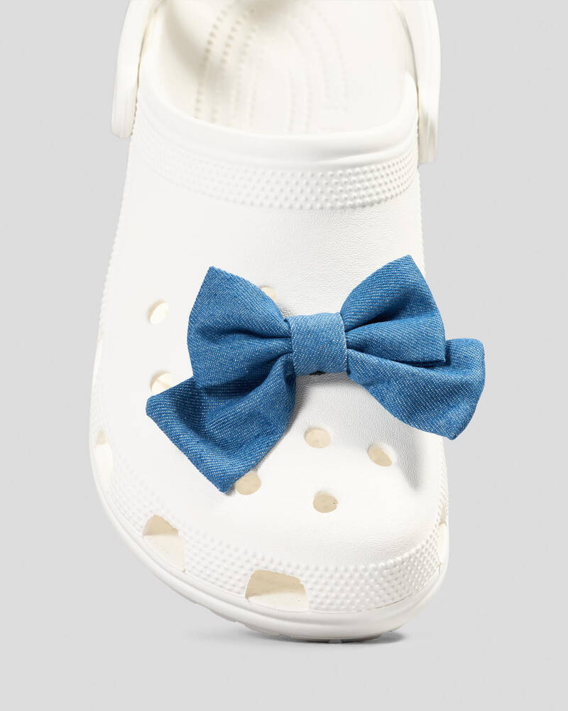 Crocs Denim Bow Jibbitz for Unisex