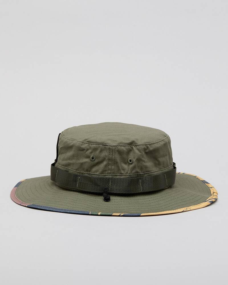 Shop The Mad Hueys Flying H Wide Brim Hat In Army Green - Fast Shipping ...