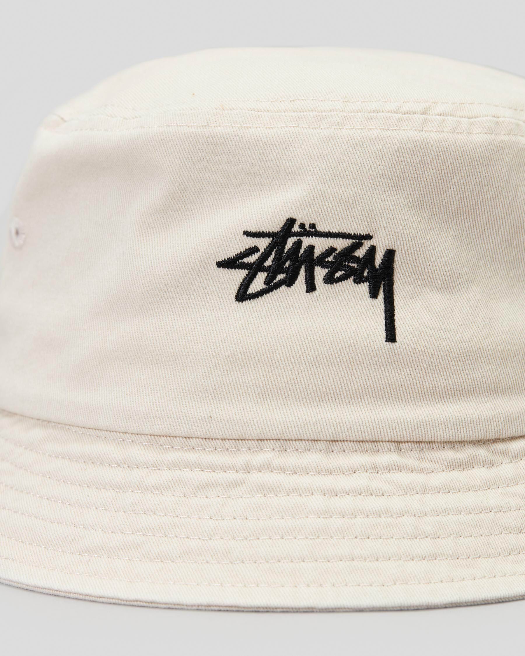 Bucket hat discount stussy white