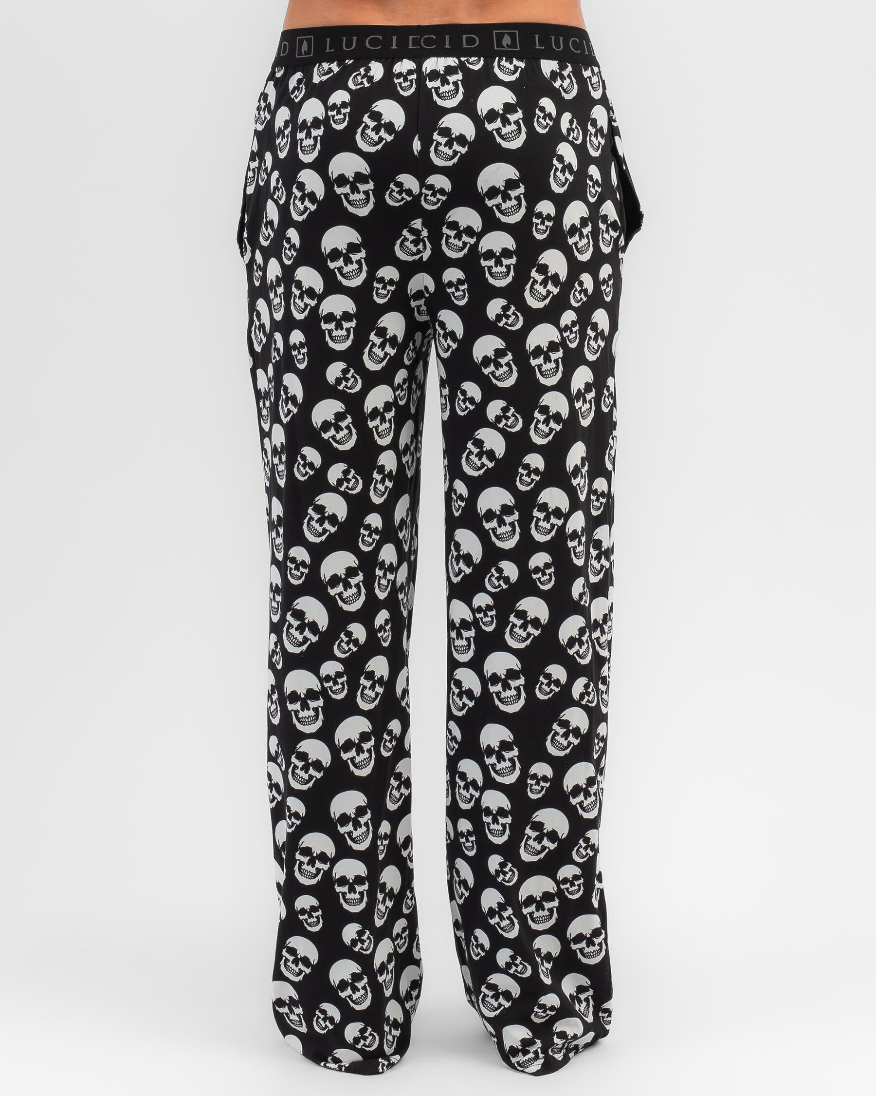 Shop Lucid Endless Skulls Pyjamas In Black Fast Shipping Easy   20340670 01 LT XL 