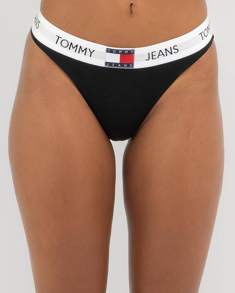 Tommy Hilfiger Wmns Thong Black - Womens - Panties Tommy Hilfiger