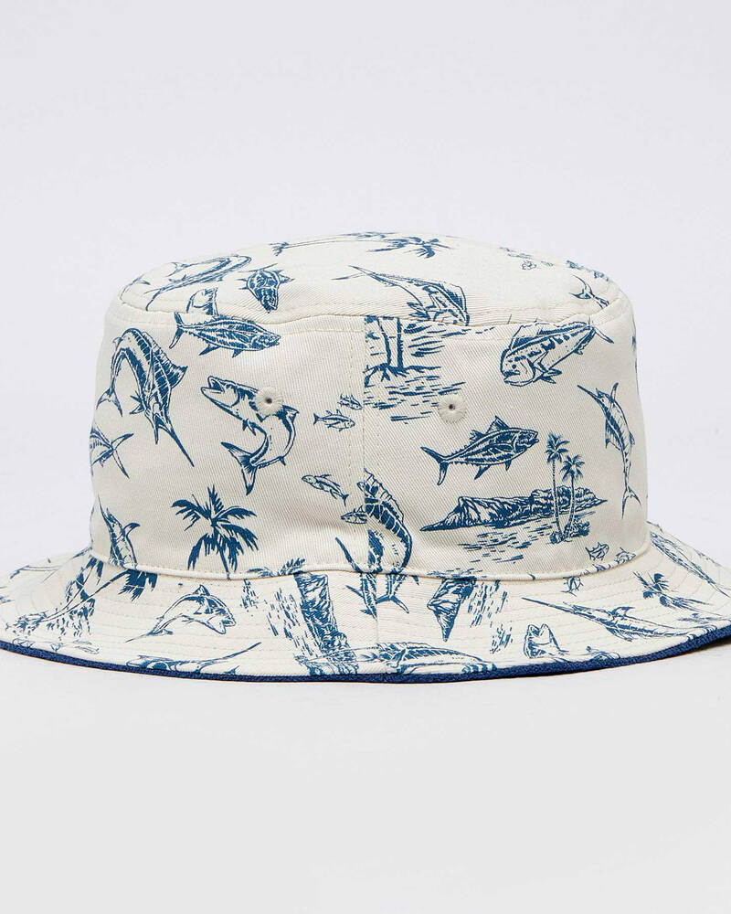 Salty Life Trawler Reversible Bucket Hat for Mens