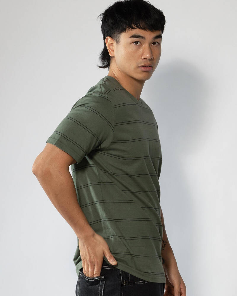 Rip Curl Plain Stripe T-Shirt for Mens