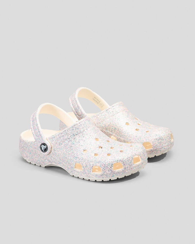 Crocs Kids' Classic Glitter Clogs for Unisex