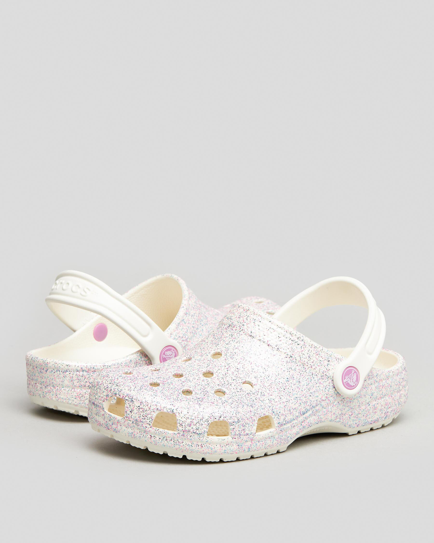 Crocs oyster deals glitter