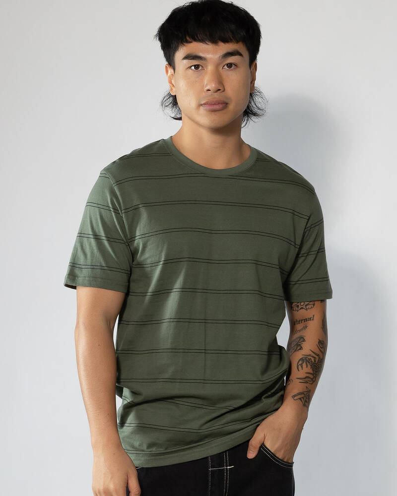 Rip Curl Plain Stripe T-Shirt for Mens