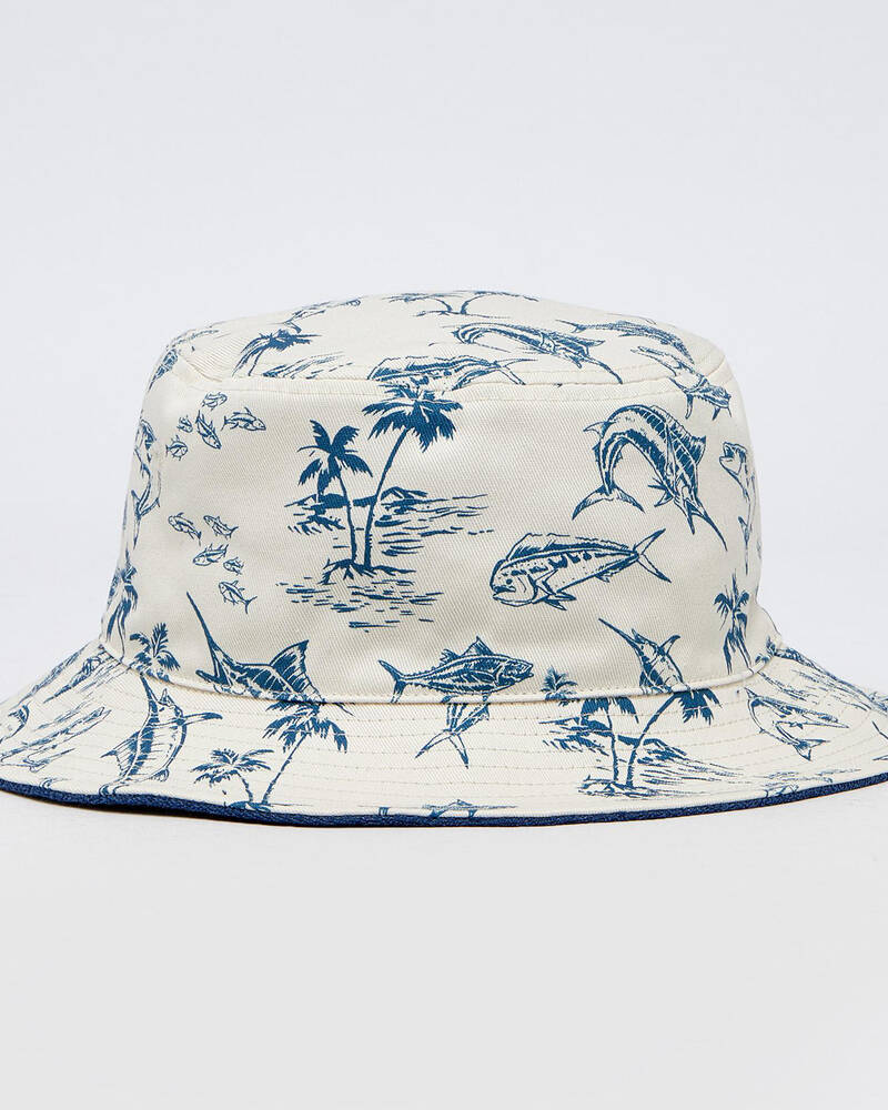 Salty Life Trawler Reversible Bucket Hat for Mens