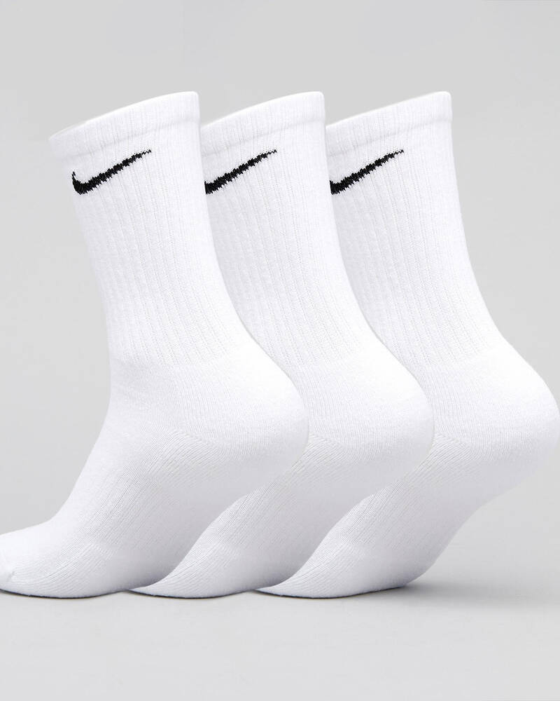 Shop Nike Everyday Cushion Crew Socks In White/black - Fast Shipping ...