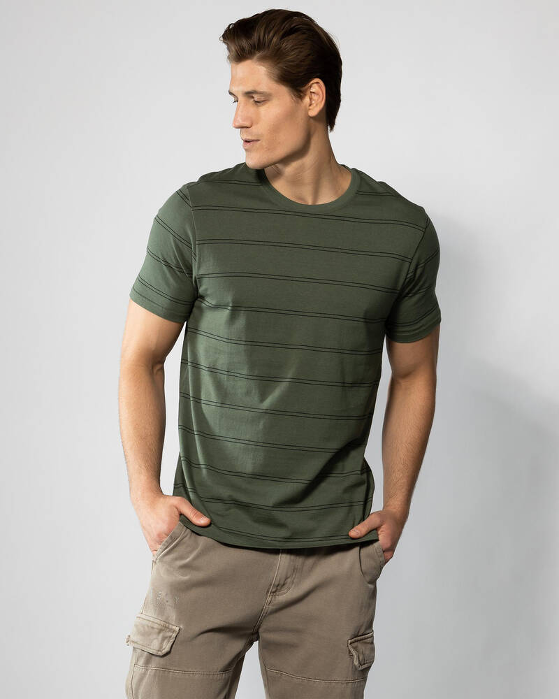 Rip Curl Plain Stripe T-Shirt for Mens