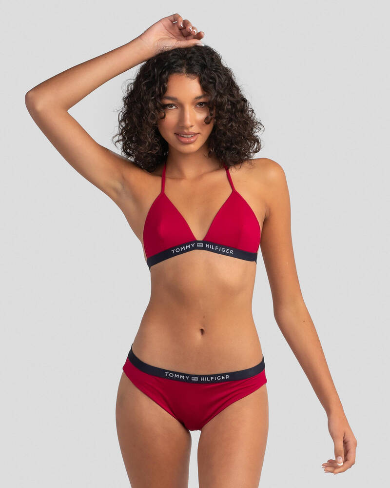 Tommy Hilfiger Core Solid Triangle Bikini Top for Womens