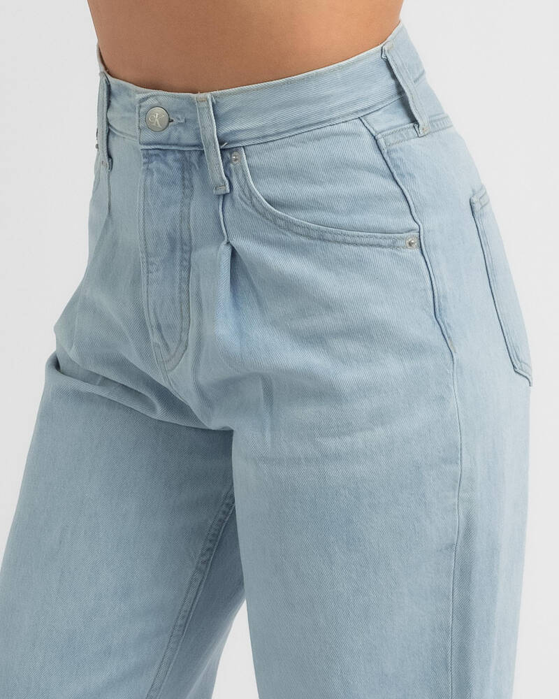 Shop Calvin Klein Baggy Jeans In Denim Light - Fast Shipping & Easy ...