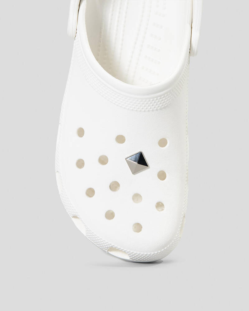 Crocs Silver Square Stud for Unisex