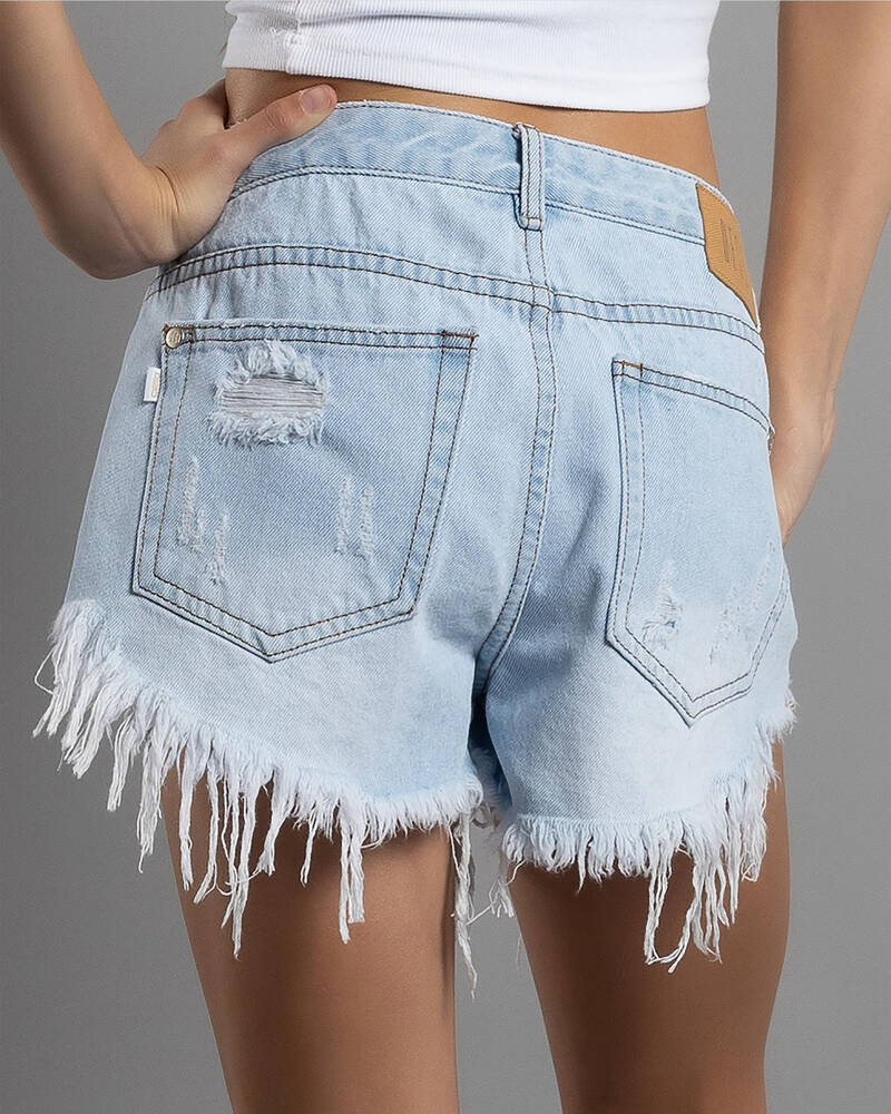 DESU Girls' Cyrus Micro Denim Shorts for Womens