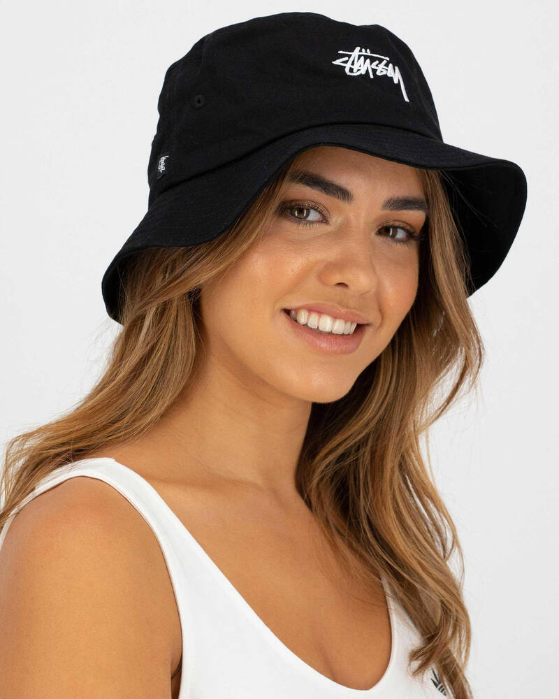 Shop Stussy Stock Bucket Hat In Black - Fast Shipping & Easy Returns ...