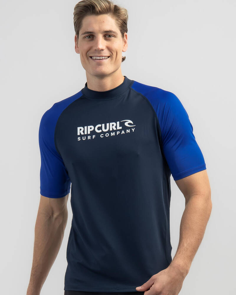 Rip Curl Shock UPF Short Sleeve Rash Vest for Mens