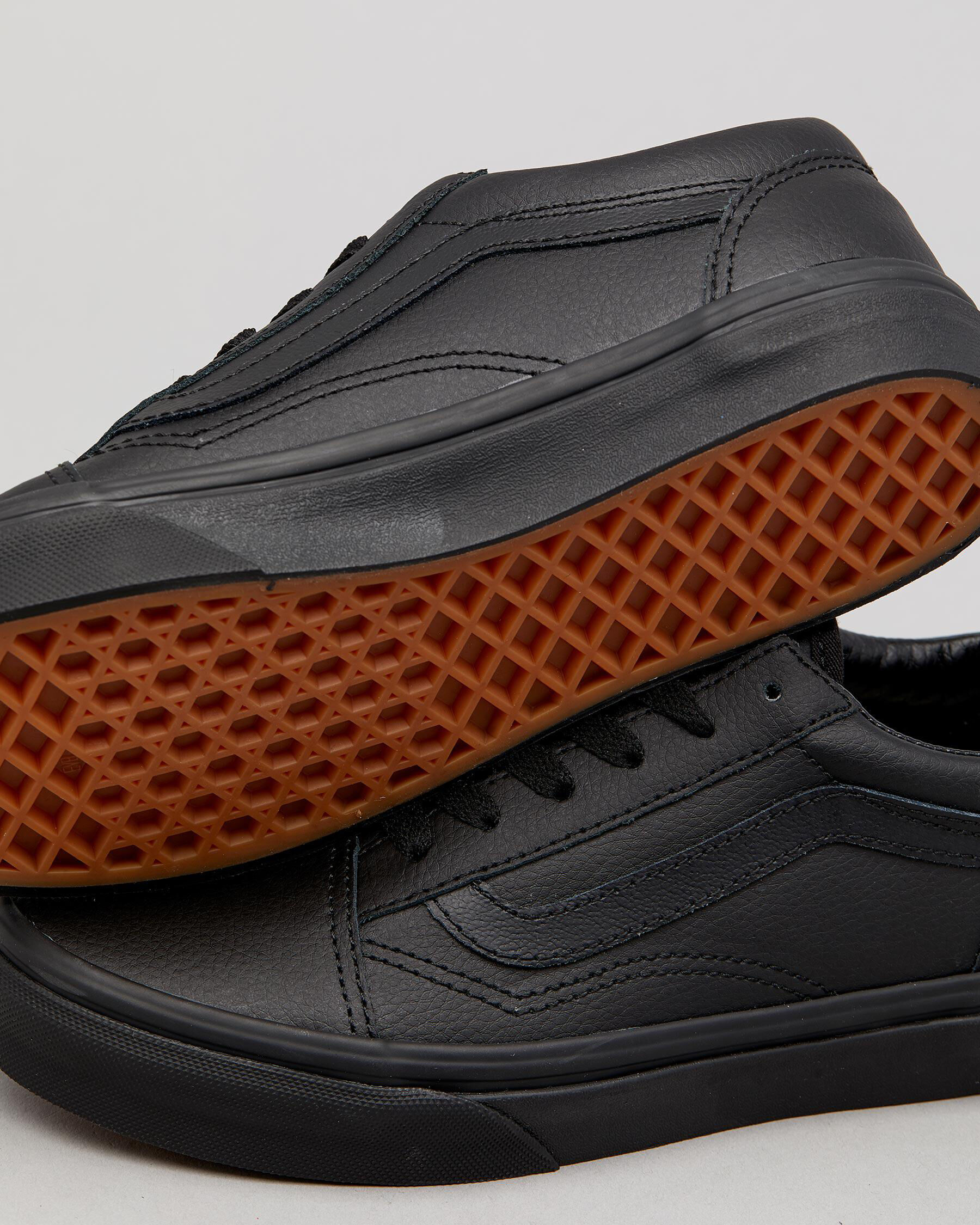 Boys best sale leather vans