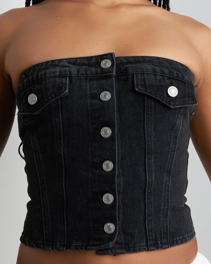 Ava And Ever Nicole Denim Tube Vest for Womens