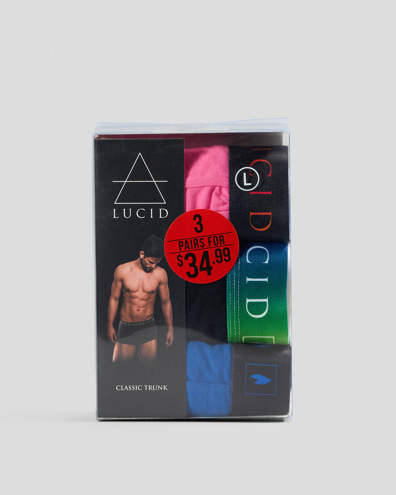 Lucid Vibrant Fitted Boxer Shorts 3 Pack for Mens