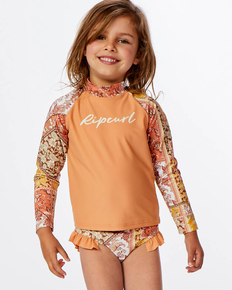 Rip Curl Toddlers' Wanderer Long Sleeve UV Rash Vest Set for Womens