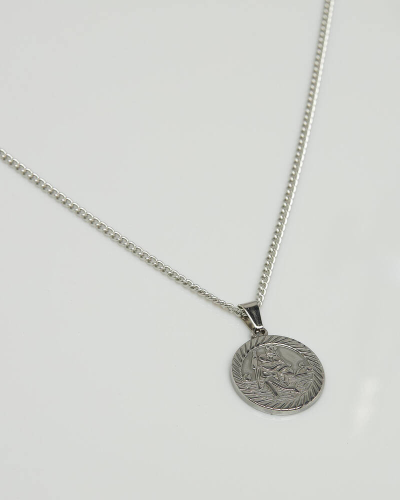 REPUBLIK St Christopher Necklace In Silver - FREE* Shipping & Easy