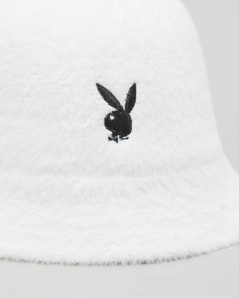 Playboy Fuzzy Bucket Hat for Womens