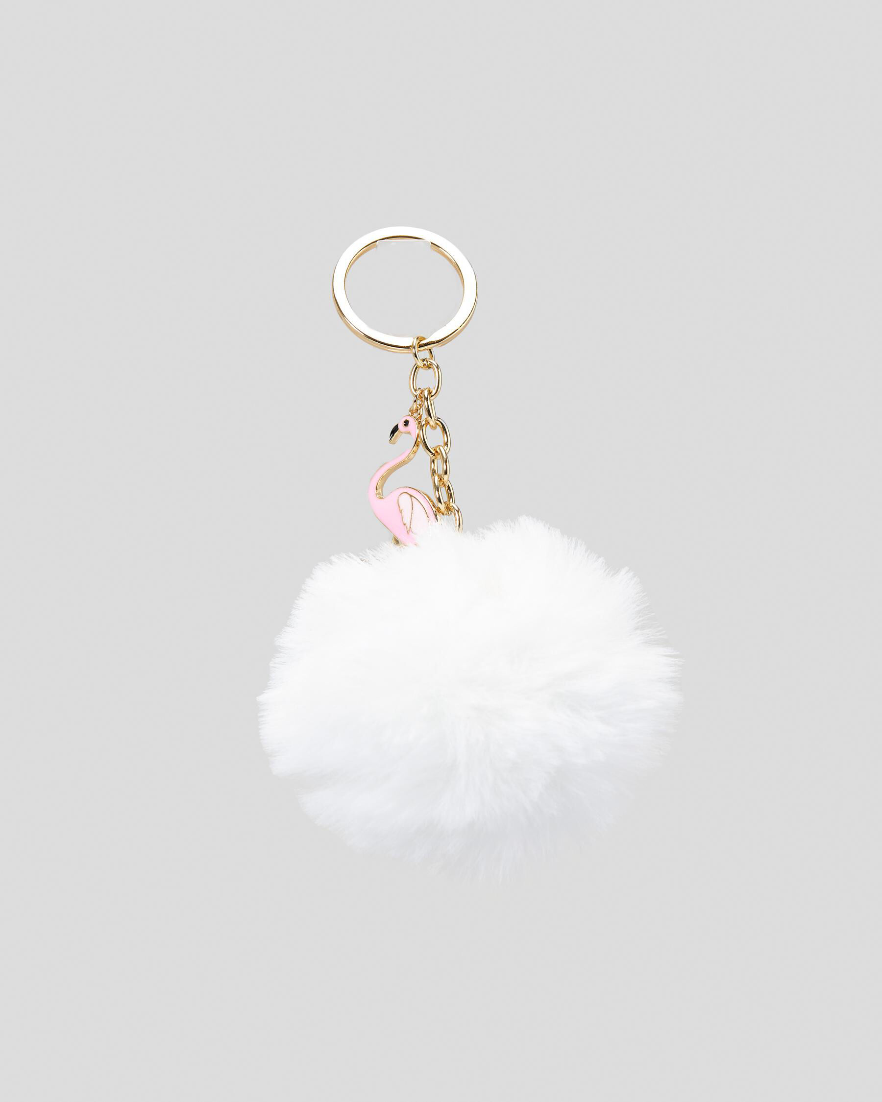 Flamingo pom pom on sale keyring