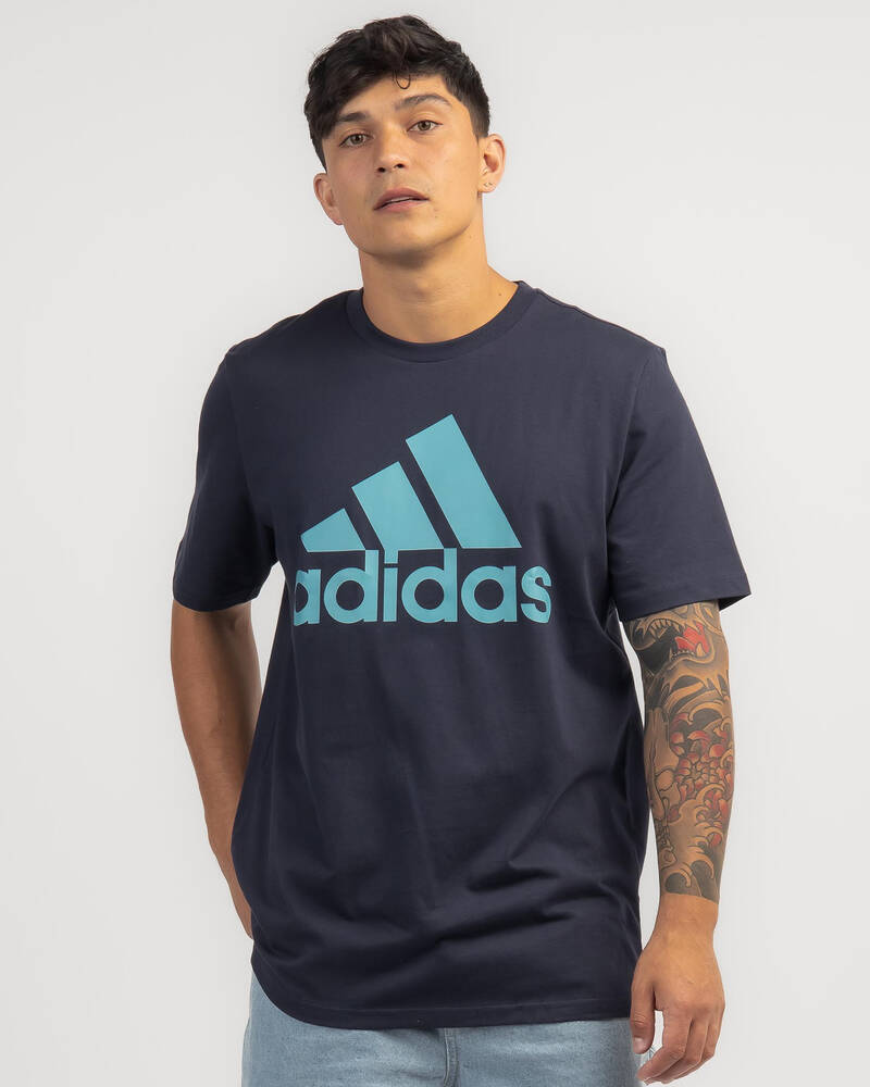 Shop adidas Big Logo T-Shirt In Legend Ink/preloved Blue - Fast ...